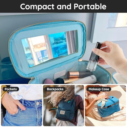 Segbeauty Glass Perfume Spray Bottle, 5 Pack of 20ML Mini Travel Atomizer Sprayer for Perfume, Empty Press Pump Bottle Refillable Cologne Dispenser Perfume Bottles Scent Sample Case Travel Must Have - color: Gradient Blue, style: Mini Bottle Set