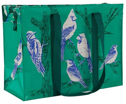 Blue Q Reusable Shoulder Tote Bag - Carry Everywhere Bag with Hefty Zipper - color: Songbird