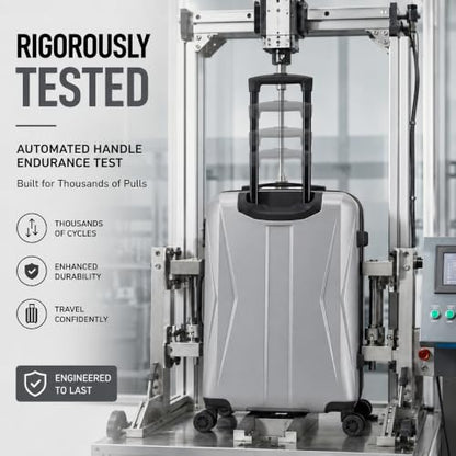 20/24/28 Inch Hardshell Suitcase Set, ABS Luggage Set with TSA Lock 5 Piece - color: Grey