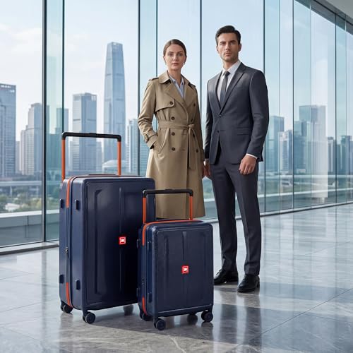 Luggage Sets 2 Piece(20in/30in) Suitcase Set w/TSA LOCK - color: Navy, size: 2-Piece Set (20"/30'')