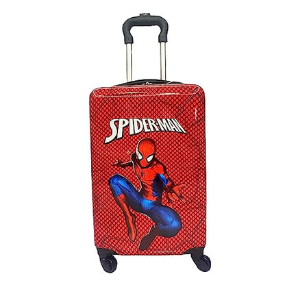 Fast Forward 20 Inches Spiderman Suitcase For Kids - Hard Sided Tween Spinner Travel Trolley Kids Suitcase For Boys With Wheels - style: Spiderman 2