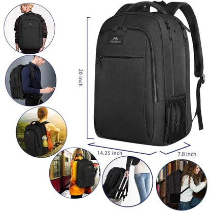MATEIN 18 Inch Laptop Backpack, Extra Large TSA Friendly Laptop Travel Bag - color: Deep Black, size: 18 Inch