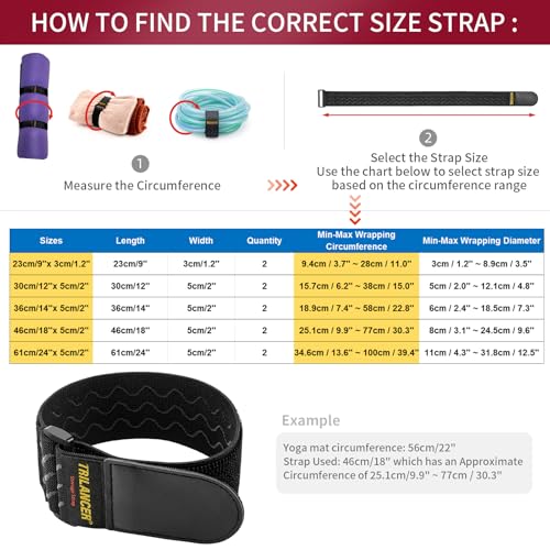 Trilancer Elastic Cinch Straps with Anti-Slip Strips, 5 Size Combo(10-Pack) - size: 5 size combo(9''+12"+14''+18"+24")