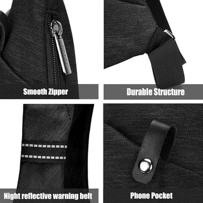 OSOCE Sling Bag for Men, Crossbody Bag, Quick-Release Buckle, Black, 1.0S - color: Black 1.0, size: Small