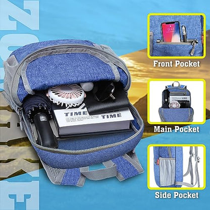 ZOMAKE Lightweight Packable Backpack, 10L Small Foldable Daypack for Hiking - color: Dark Blue A5, size: 10L