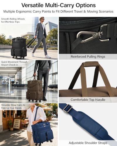 MILADA Expandable Luggage Bags for Travel Large Suitcases with Wheels - color: Black