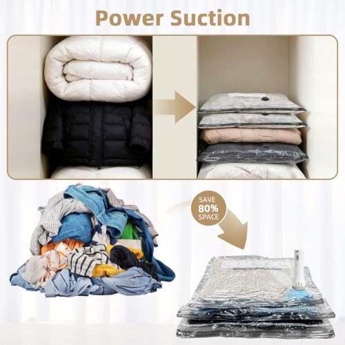 9 Pack Vacuum Bags for Travel with Electric Pump, Space Saver for Storage - size: 9 P