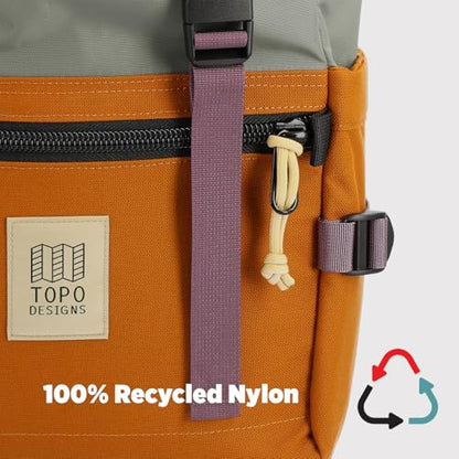 Topo Designs Rover Pack 클래식 백팩, EDC + 통근 가방, 1000D 나일론, 아스팔트/블랙., 클래식 - color: 아스팔트/블랙.