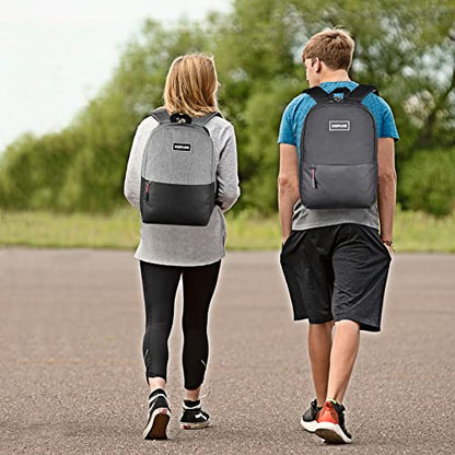 Backpack Bag- Classics Casual Travel Daypack Travel bags for for Men & Women Work (Black/Grey) - color: Black/Grey