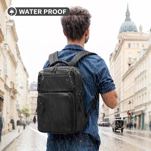 20L 15.6 Inch Laptop Backpack Anti Theft Flight Approved Black - color: Black