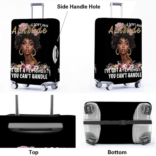Luggage Covers for Suitcase Tsa Approved, Suitcase Covers Protector Elastic Fit for 24-26 Inch Luggage - color: Pink Brown