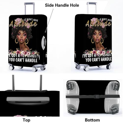 Luggage Covers for Suitcase Tsa Approved, Suitcase Covers Protector Elastic Fit for 24-26 Inch Luggage - color: Pink Brown