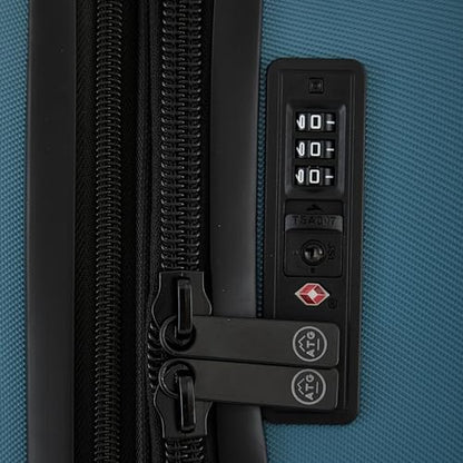 Wrangler ATG Trailway Expandable Hardside Luggage, Storm Blue, 22" Carry-On - color: Storm Blue