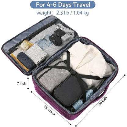 MATEIN Large Purple Travel Backpack, Expandable Airplane Backpack for Women - color: Purple, size: XX-Large