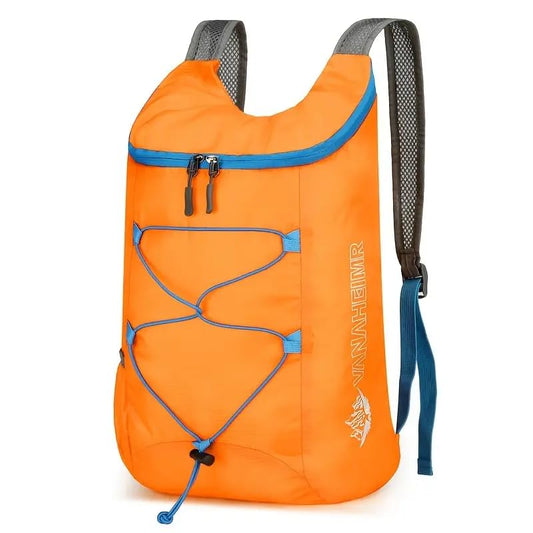 1PC Multifunctional Outdoor Folding Backpack - Lightweight, Waterproof, Durable for Hiking, Riding, and Travel, Orange - color: Orange