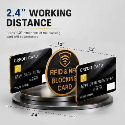 SaiTech IT 5 Pack Round Shape RFID Blocking Card for Credit Card, Black - color: Black - Round