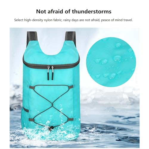 levayhill 16L Foldable Hiking Backpack,Small Packable Daypack,Lake Blue - color: Lake Blue