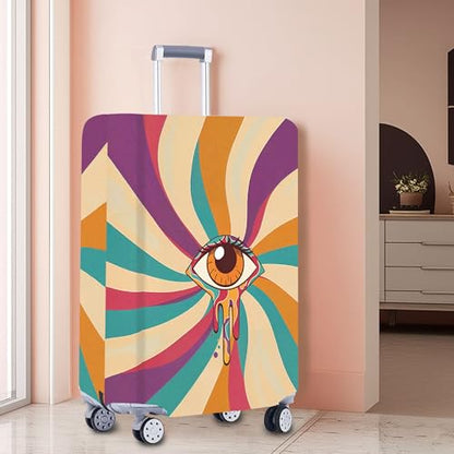 Luggage Covers for Suitcase Tsa Approved, Suitcase Covers Protector Elastic Fit for 24-26 Inch Luggage - color: Purple