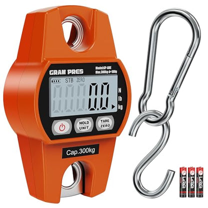 GRAM PRES Digital Hanging Scale, Mini Crane Scale 660LB/300KG