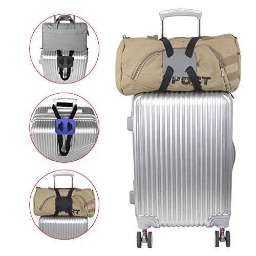 Bag Bungee for Luggage，Luggage Straps Bag Bungees for Add a Bag Easy to Travel Suitcase Elastic Strap Belt（Easy Version Grey - color: Easy Version Grey