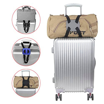 Bag Bungee for Luggage，Luggage Straps Bag Bungees for Add a Bag Easy to Travel Suitcase Elastic Strap Belt（Easy Version Grey - color: Easy Version Grey