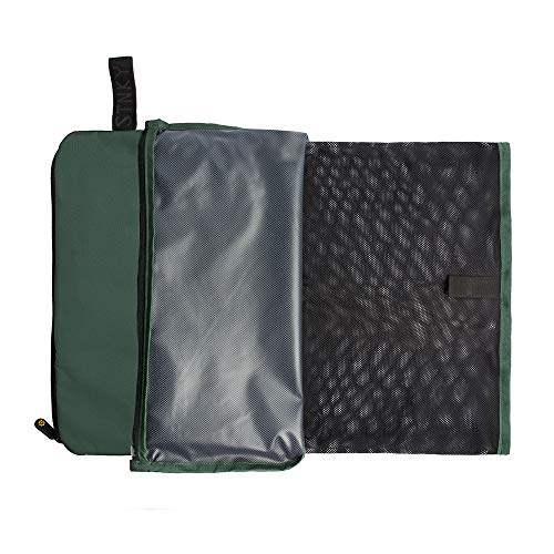 STNKY Bag Pro - 여행, 요가, 헬스케어, 체육관 키트, 세탁용 지퍼, 손잡이 및 내부 메시 백이 있는 세탁 가방(표준, 포레스트 그린) - color: 포레스트 그린., size: Standard
