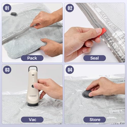 Travel Vacuum Bags with Electric Pump, 80% Space Saver, 9-Piece - style: 9 Combo Travel Size