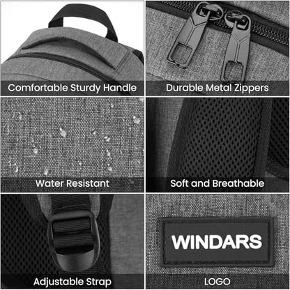 WINDARS 남성 및 여성용 백팩, 청소년 남아용 학교 백팩, 대형 대학 책가방 컴퓨터 노트북 가방, 다크 그레이., 15.6인치, 남성용 노트북 백팩 - color: 다크 그레이., size: 15.6인치