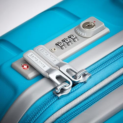 Samsonite Freeform Large Checked Luggage with Dual 360° Spinner Wheels - TSA Lock, Airline-Approved - Lightweight Durable Polypropylene Expandable Hardshell - Ocean Blue - color: Ocean Blue, size: Checked-Large Spinner