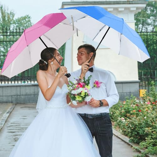 Travel Umbrella, Umbrellas Bulk, 5 Colors Travel Folding Umbrellas, Exquisite Appearance, Easy To Carry, Suitable For Sunny Days And Rainy Days - color: Light Blue, Pink