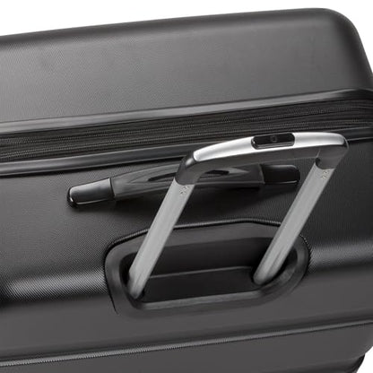 SwissGear 7366 Signature Hardside Expandable Luggage with Spinner Wheels, TSA Lock, Black, Checked-Medium 23-Inch - color: Black, size: Checked-Medium 23-Inch