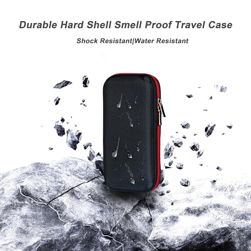 Vape Case 7.5 inch for Vape Pen & 510 Battery(Case Only) - color: Red Zipper