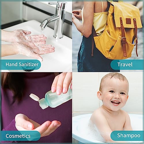 LISAPACK 3.4 oz Travel Bottles for Toiletries, Plastic Shampoo Containers - color: Light Green