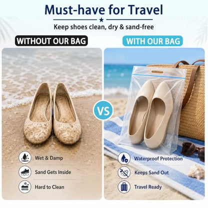 Waterproof Shoe Bags for Travel Packing Storage - size: 15-pack
