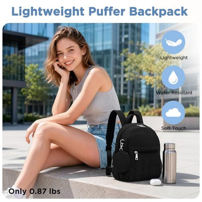 Mini Backpack for Women, Anti Theft RFID Small Travel Backpack - color: Black