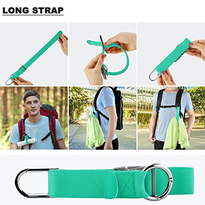 ZINZ Elastic Jacket Gripper Travel Strap with D-Ring Hooks and Buckle - color: Green