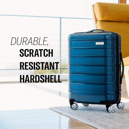 Omni 2 Airline Approved Carry-On Luggage – Stress-Free Size Meets 22x14x9" Requirements – For Fast Trips & Avoiding Baggage Fees – Dual 360° Spinner Wheels, USB Power Hub, Expands 1.5” – Lagoon Blue - color: Lagoon Blue, size: Carry-on Spinner