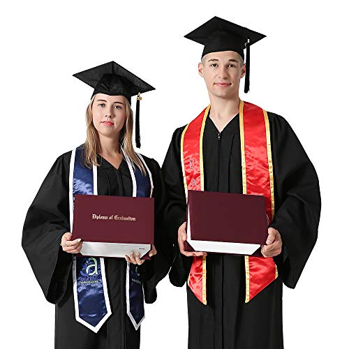 GraduationMall 8.5"x11" Smooth Padded Diploma Cover Certificate Holder Maroon - color: Maroon, size: 1 Pack