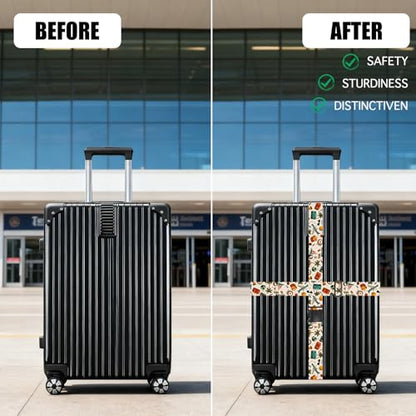 Nuxovilar Luggage Straps Set for Suitcase 1.96x71in Polyester - color: YCH00133, size: 1.96"x70.86"