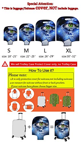 Customized Travel Luggage Covers Anti Scratch Thick Personalized Suitcase Case Fits 22-25 Inch - color: 1-Customized, size: M(for 22-25 inch luggage)
