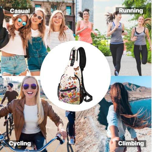 FyLybois Sling Bag Travel Crossbody Backpack for Women Chest Daypack - color: Green