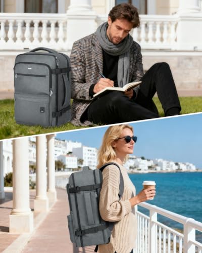 WANDF Personal Item Travel Bag 18x14x8, Carry On Laptop Backpack（Grey） - color: C-grey, size: 18x14x8