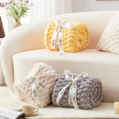 EXQ Home Large Turtle Shell Fleece Throw Blanket for Couch and Bed Beige - color: Beige#large Turtle, size: Throw