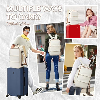 suradar Travel Backpack Carry On Backpack Flight Approved - color: Z2-beige Brown