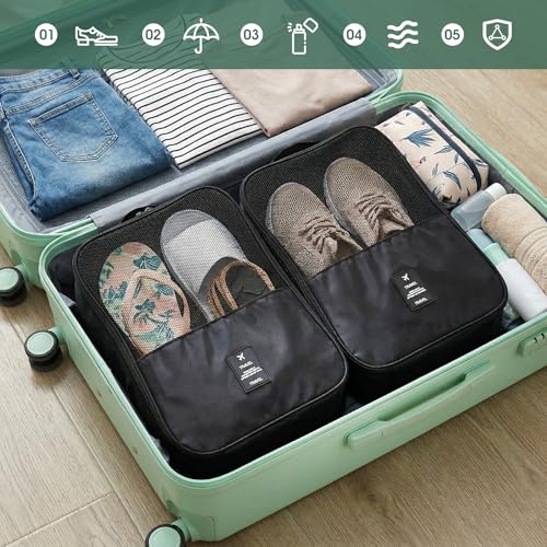 3-Pack Shoe Bags for Travel, Shoes Storage Pouch with 3 Layers, Fit size 11
