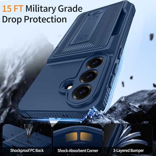 Oneagle Wallet for Samsung Galaxy S26 Case with Card Holder & Kickstand - color: Blue, size: Galaxy S26