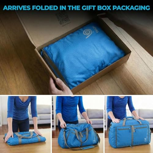 Bago Travel Duffle Bag for Women & Men. Extra Large Foldable Duffel Bags - color: Blue, size: 120L