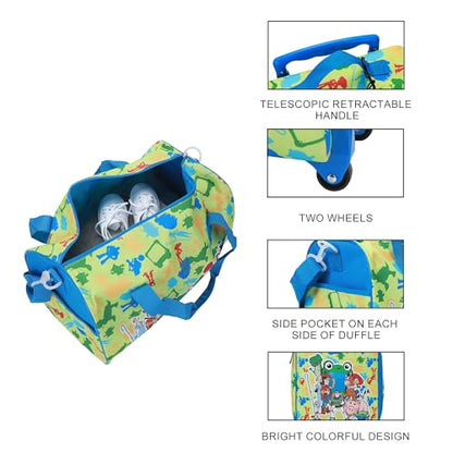 Bioworld Toy Story Kids 14-Inch Pilot Case Luggage Set with Duffle Bag, Utility Case & Luggage Tag