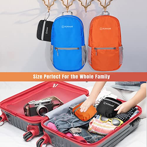 ZOMAKE Lightweight Packable Backpack, Foldable Small Travel Day Pack - color: C-orange