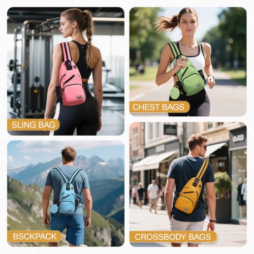 Small Sling Bag with Coin Pocket Fits for 7.9" Tablet, Yellow - color: Yellow, size: Small